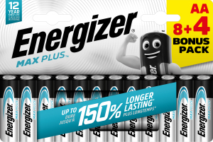 Baterii Energizer Battery Max Plus AA, 8+4 buc.