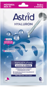 Mască textilă hidratantă și iluminatoare Astrid Hyaluron, 1 buc.