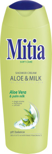 Gel de duș Mitia Soft Care cu Aloe Vera și Lapte, 400 ml