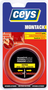 Bandă dublu adezivă de montare Ceys Montack Express, 19 mm × 2,5 m