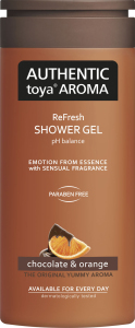 Gel de duș autentic Toya Aroma ciocolată și portocală, 400 ml