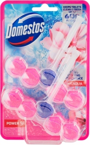 Calotă WC rigidă Domestos Power 5 Magnolia 2 x 50g
