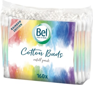 Bețișoare de bumbac Bel Rainbow 160 bucăți