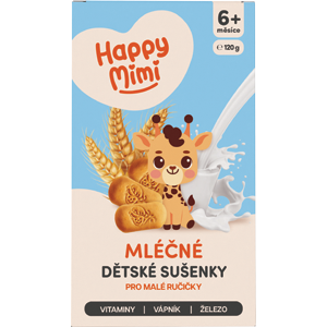 Biscuiți Happy Mimi cu lapte 120g 6 luni+