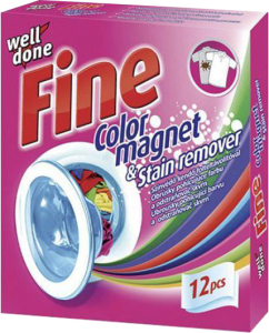 Șervețele umede Well Done Fine Color Magnet pentru îndepărtarea petelor, 12 buc.