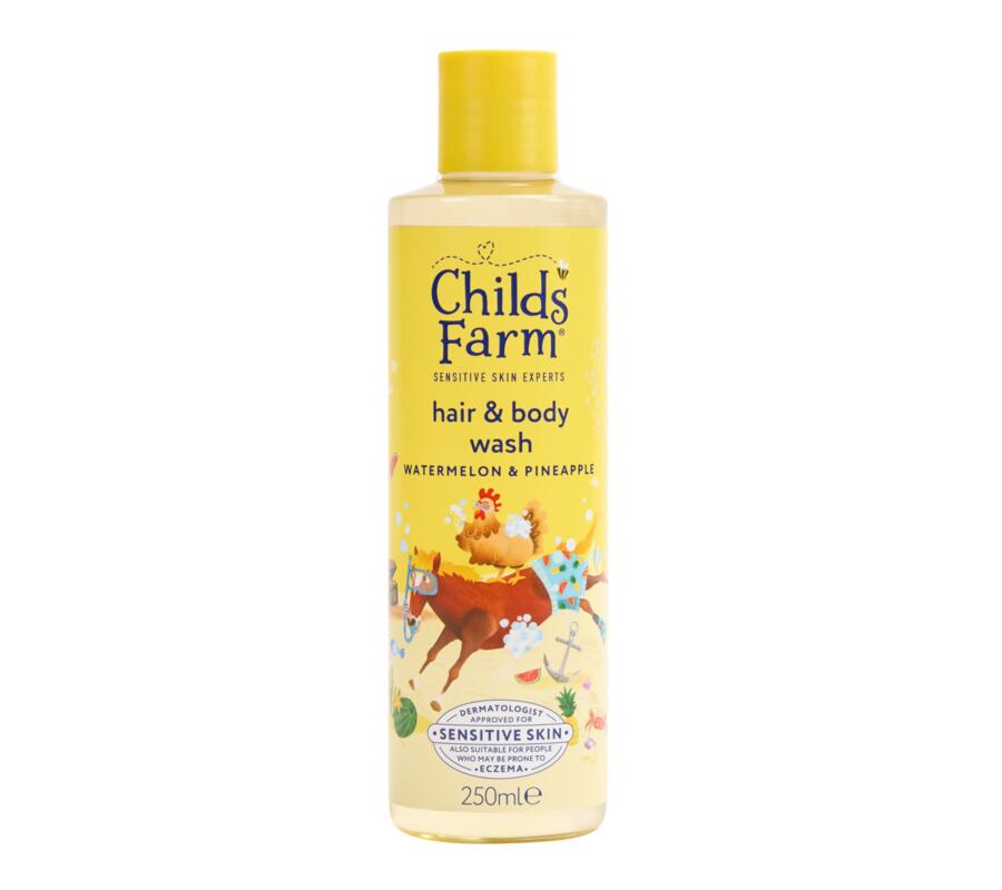 Gel de duș și de păr CHILDS FARM cu pepene galben și ananas, 250 ml
