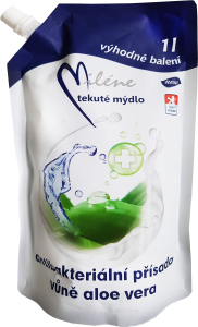 Săpun lichid antibacterian Miléne cu Aloe Vera, reumplere 1 l