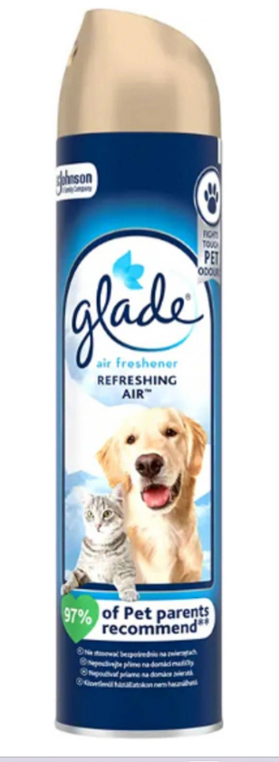 Odorizant spray Glade Refreshing Air pentru animale de companie, 300 ml