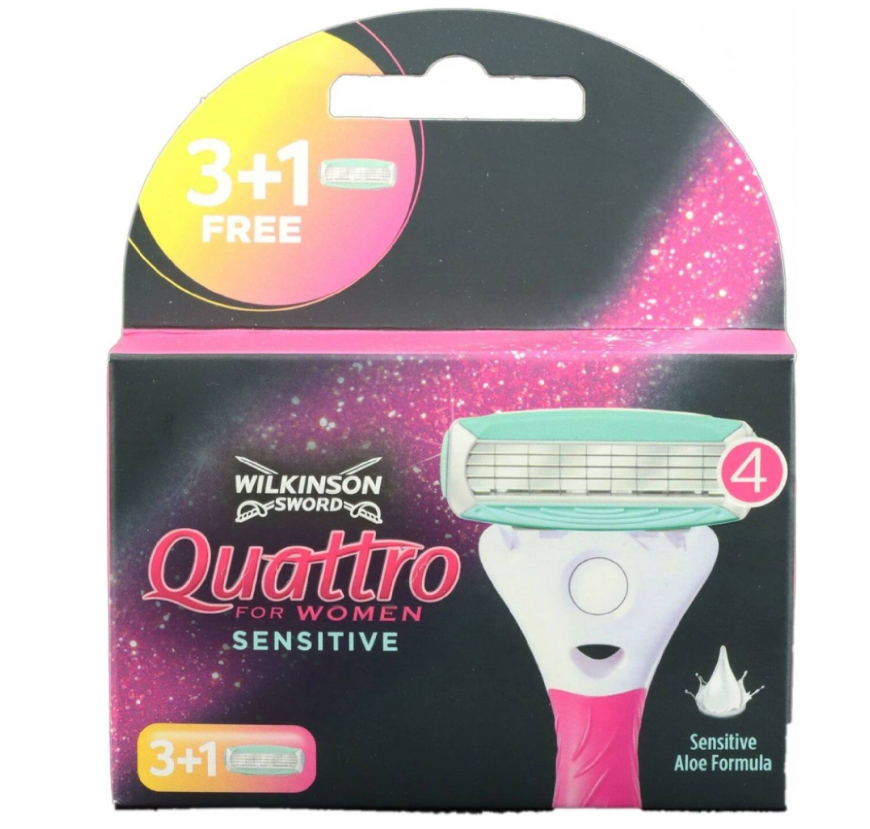 Wilkinson Sword Quattro pentru femei Sensitive 4 bucăți