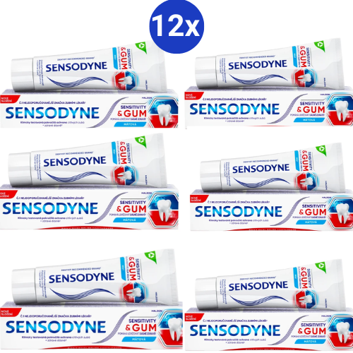 Pastă de dinți Sensodyne Sensitivity & Gum pentru protecția gingiilor 12x75 ml