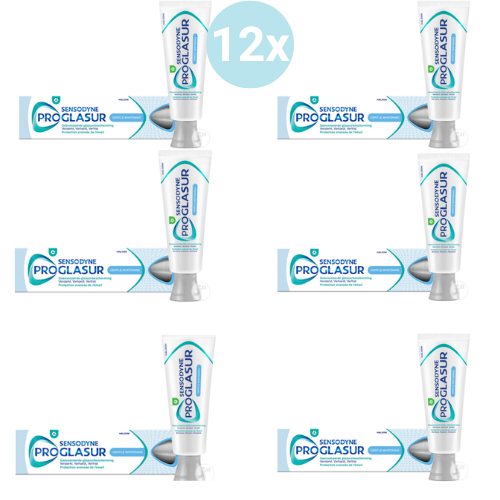 Pastă de dinți Sensodyne ProGlasur pentru albire delicată, tub 12 x 75 ml