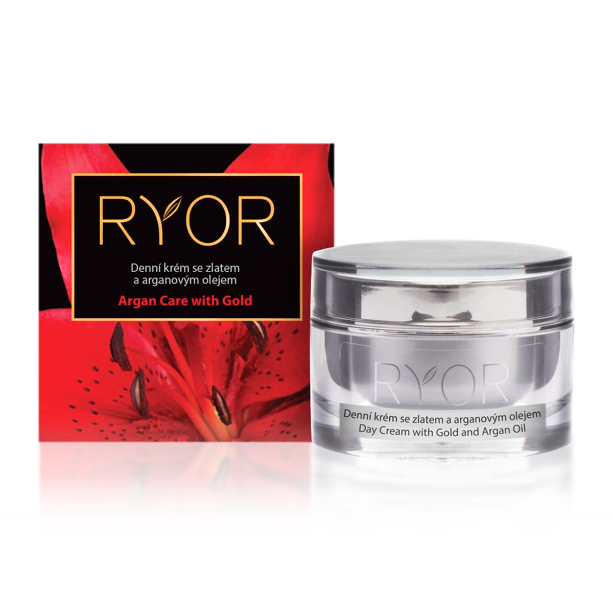 Ryor - Cremă de zi cu ulei de aur și argan - 50 ml