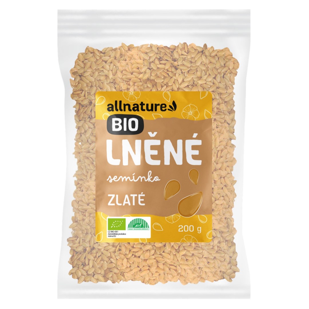 Semințe de in auriu Allnature BIO 200 g