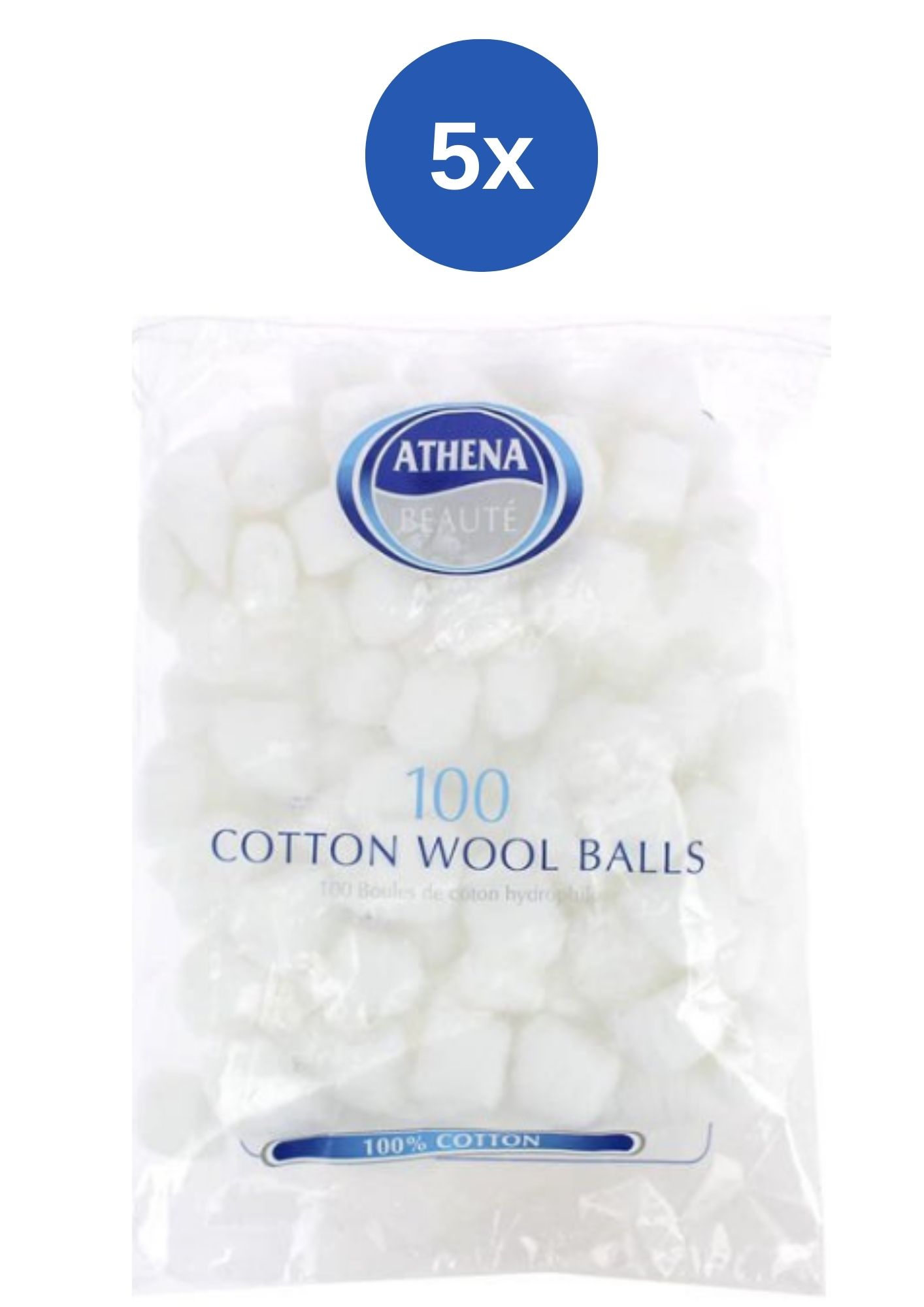 Bețișoare de bumbac Athena 5x100 buc
