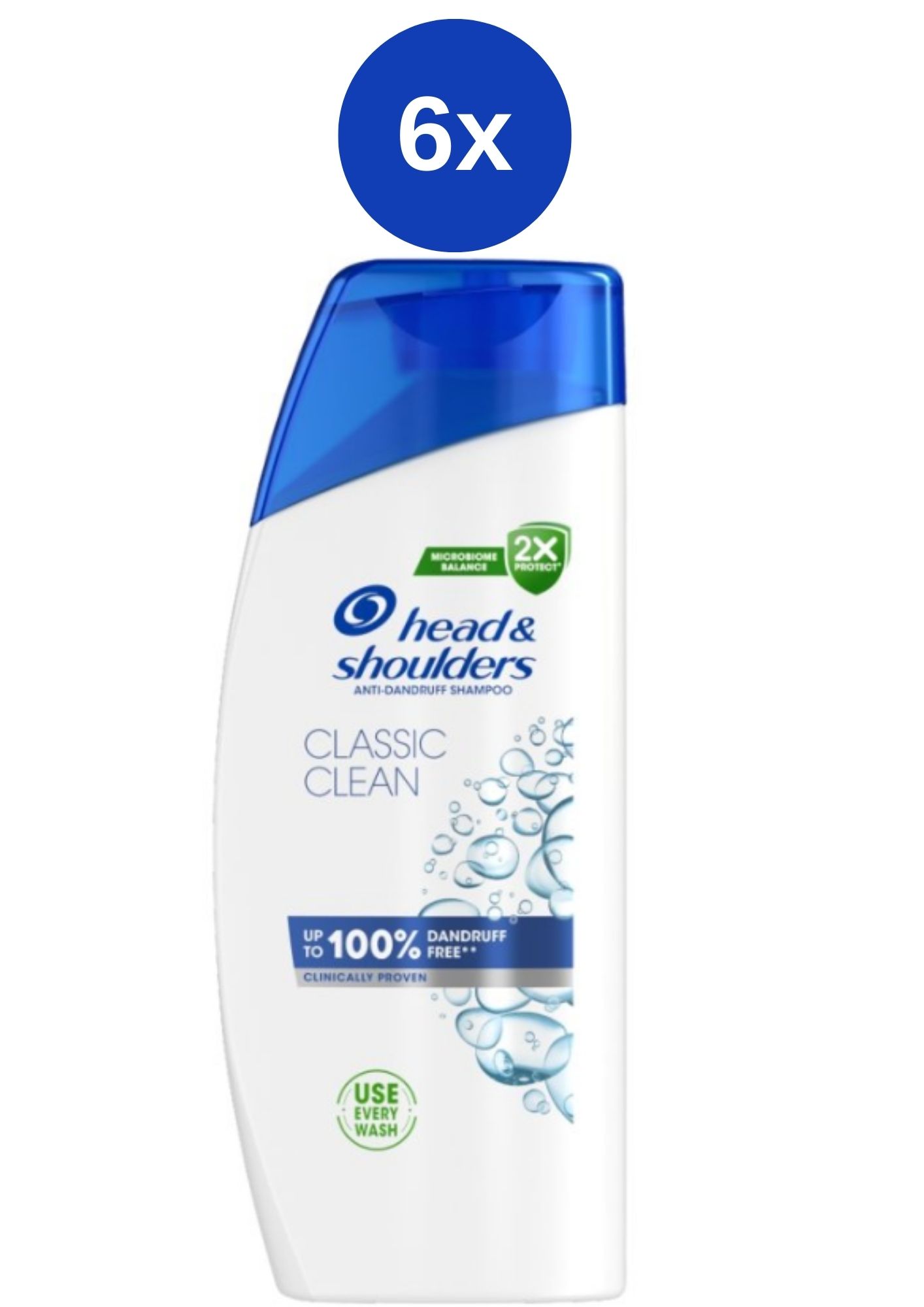 Șampon H&S Classic Clean 6x95ml