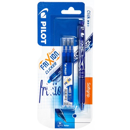 PILOT Frixion Clicker 07 albastru 1 buc + rezervă 3 buc