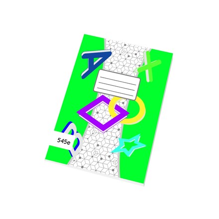 Caiet școlar PAPERWORKS BRNO 545 pătrate A5 40 coli 10 buc