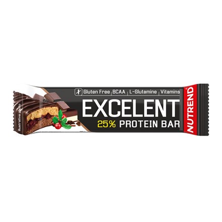 NUTREND Excelent Baton proteic cu migdale, ciocolată, nuga și merișoare 85 g
