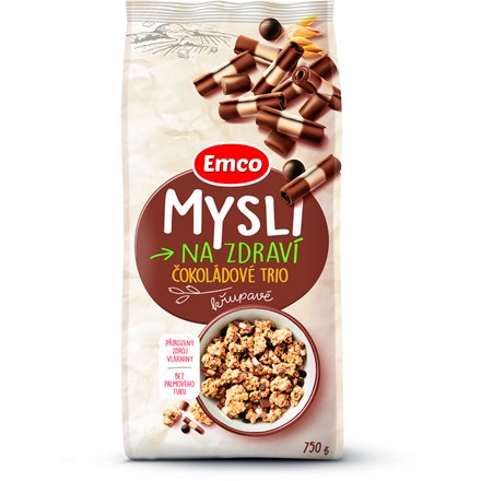 Emco Mysli trio de ciocolată 750 g