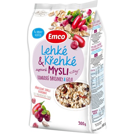 Emco Think Light & Crispy Merișoare/Goji 500 g