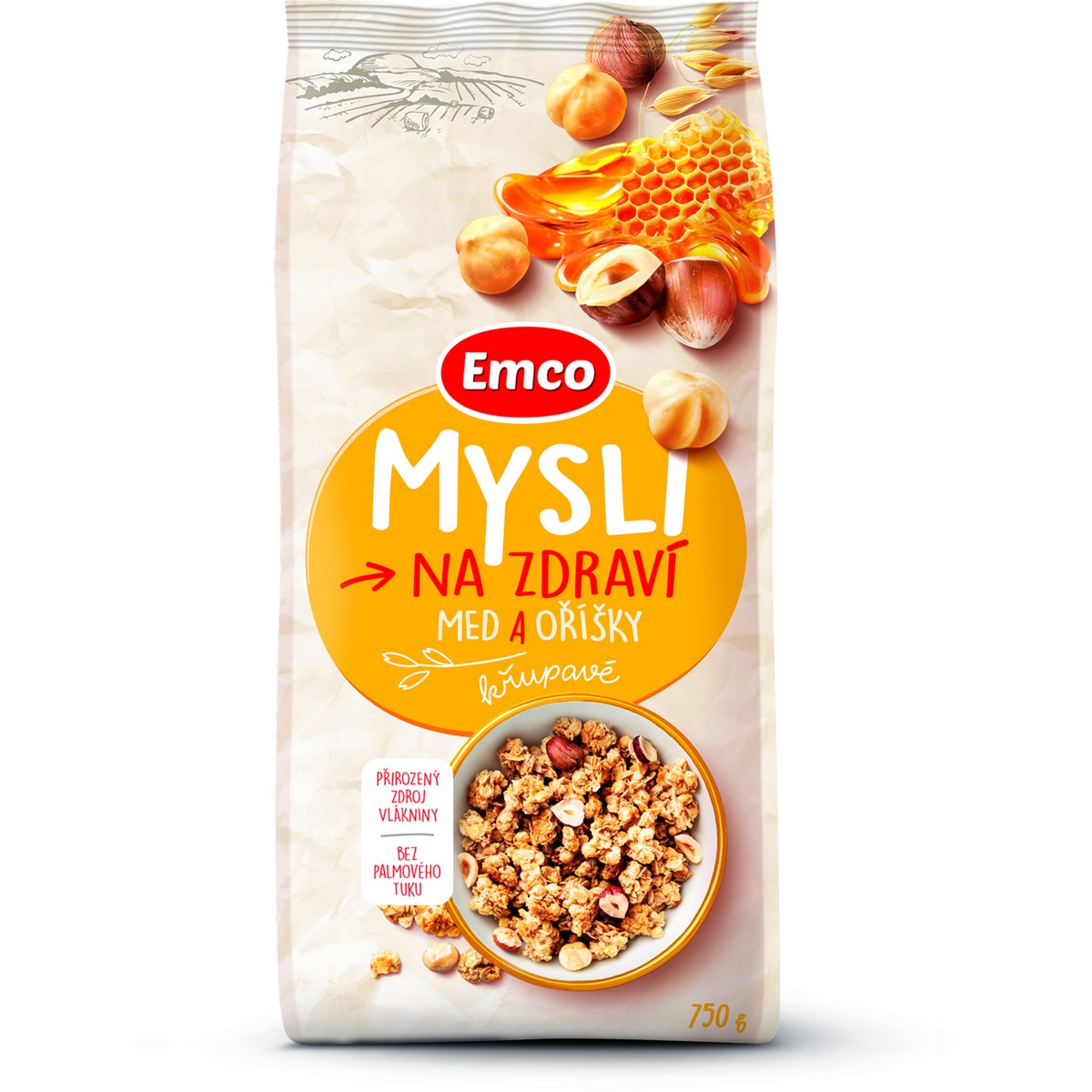 Emco Fursecuri cu miere și nuci 750 g