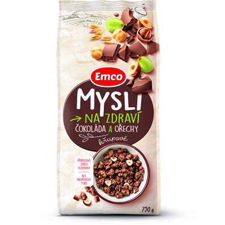 Emco Mysli cu ciocolată și nuci 750 g