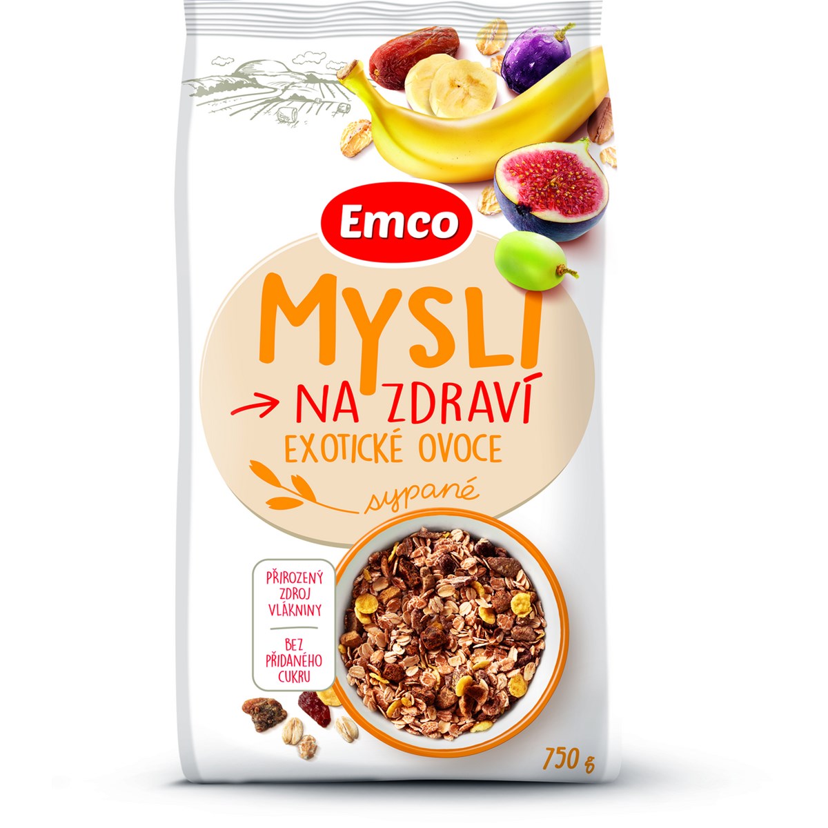 Emco Mysli presărat cu fructe 750 g