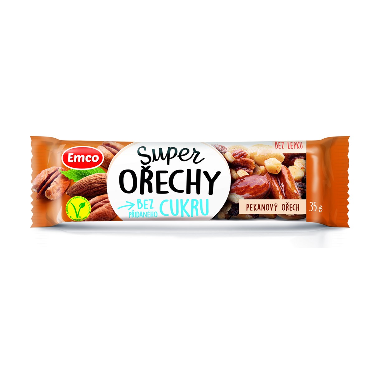 Emco Baton Super Nuts cu nuci pecan 35 g