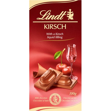 Lindt LINDOR Tabletă Kirsch 100 g
