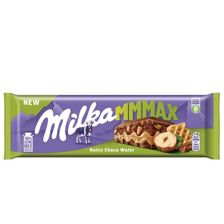 Napolitană Milka Mmax Nutty Choco cu umplutură de cremă de alune 270 g