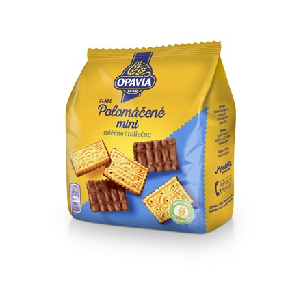 OPAVIA Mini biscuiți cu lapte aurii, semi-înmuiați, 12 x 145 g