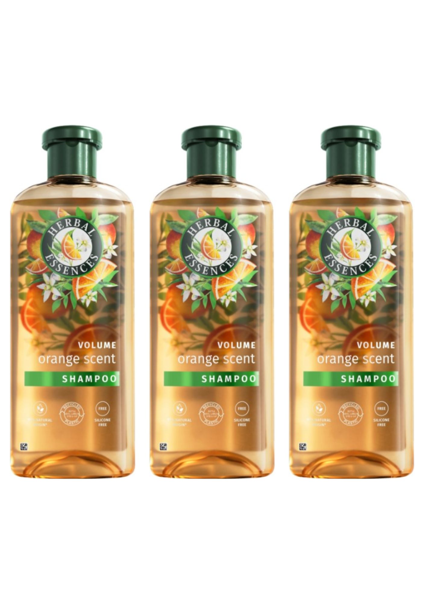 Șampon Herbal Essences 96% de origine naturală Portocale 3x350ml