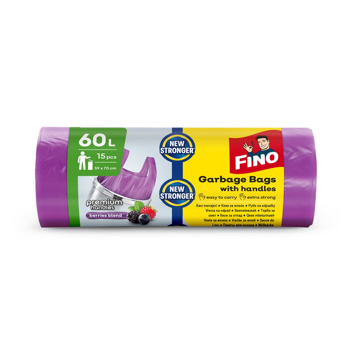 Fine Saci de gunoi Premium 60 l 15 buc