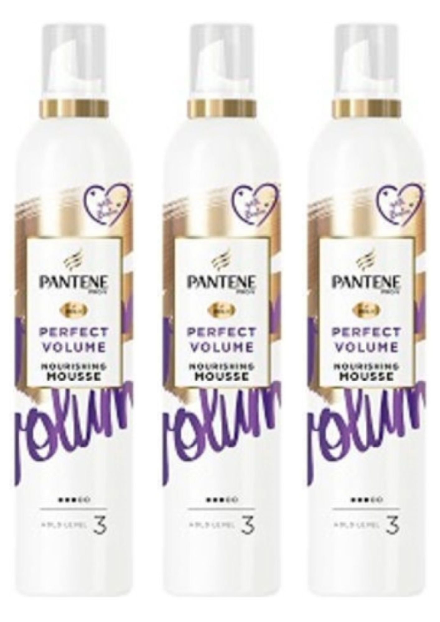 Pantene ProV Perfect Volume spumă fixare puternică 3x200 ml
