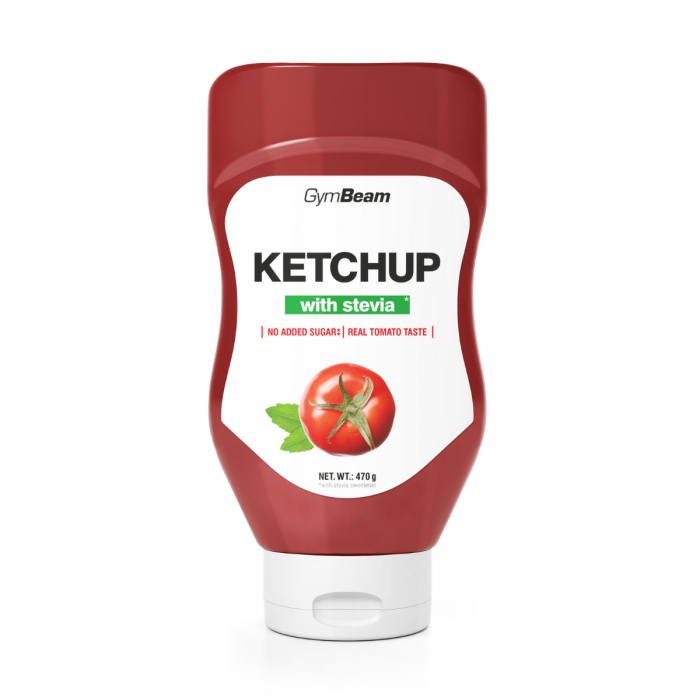 Ketchup îndulcit cu stevia - GymBeam 470 ml