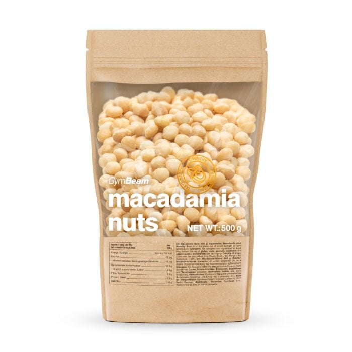 Nuci de macadamia - GymBeam 500 g