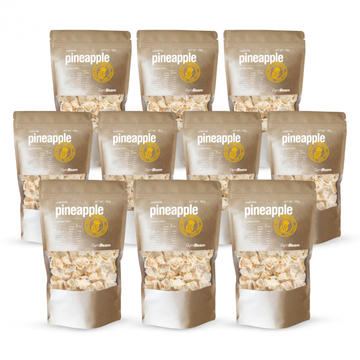 Ananas liofilizat - GymBeam 10x100 g