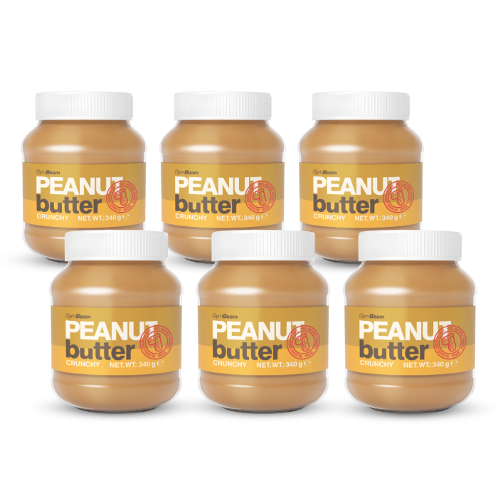 Unt de arahide crocant 6x340g - GymBeam