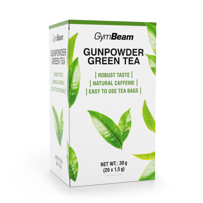 Ceai verde Gunpowder - GymBeam 30 g (20x1.5 g)