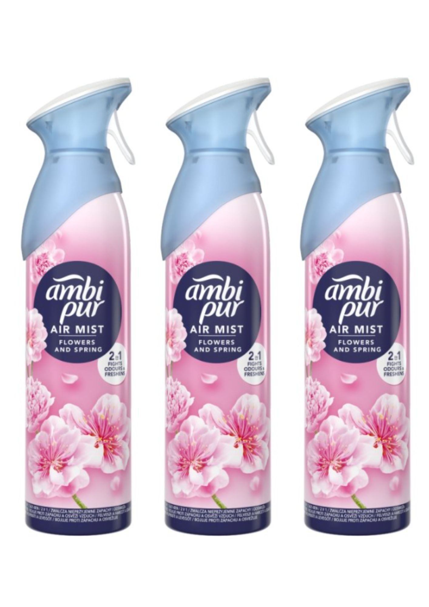 Ambi Pur Spray Flori și Primăvară 3x185ml