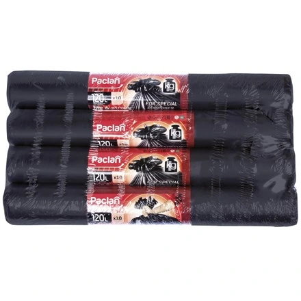 Saci de gunoi Paclan Extra rezistenți 120 l 4 x 10 buc