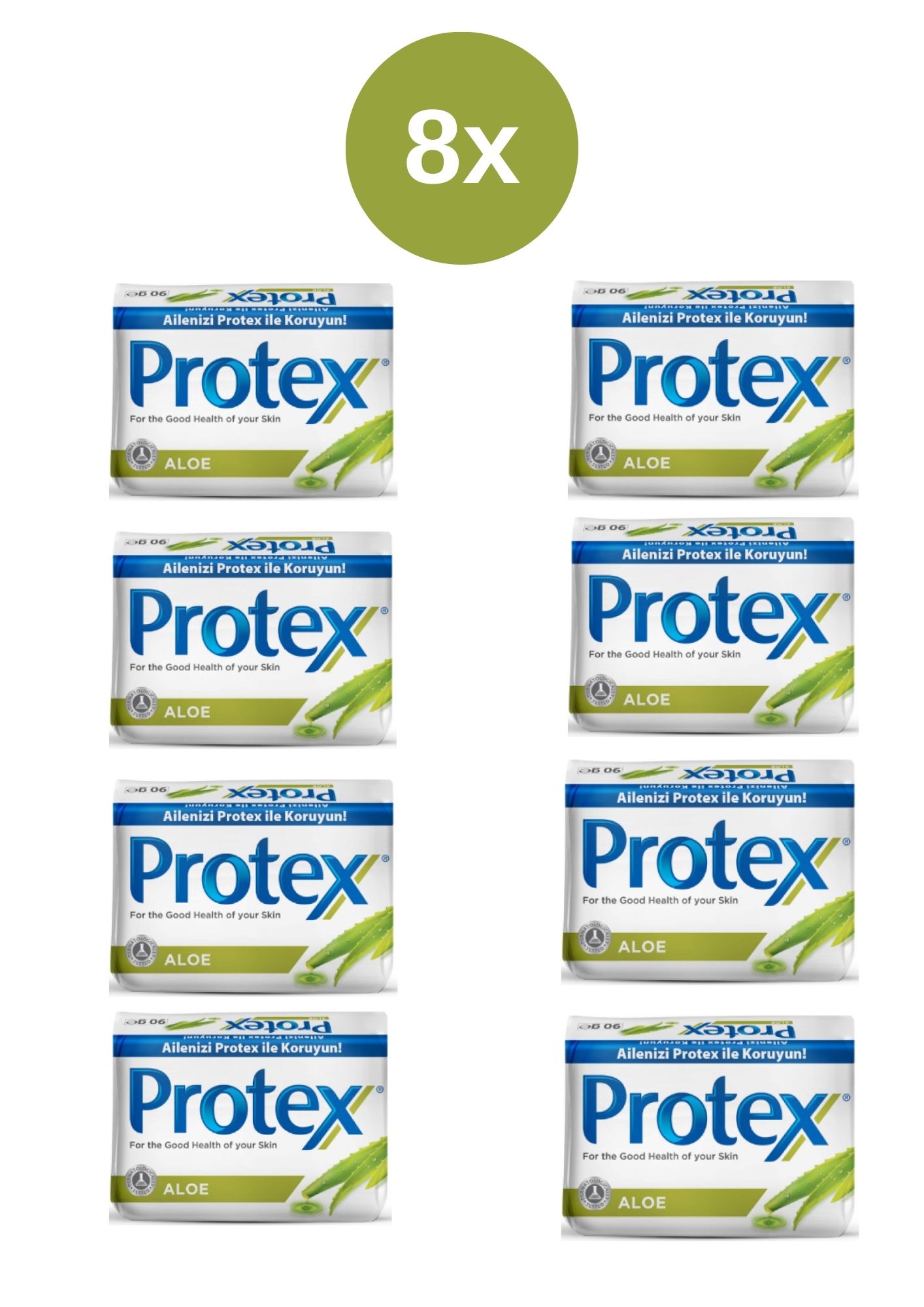 Săpun Protex cu Aloe 8x90 g.