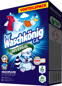 Waschkönig Pulbere de spălat universală, 48 de spălări, 2,88 kg