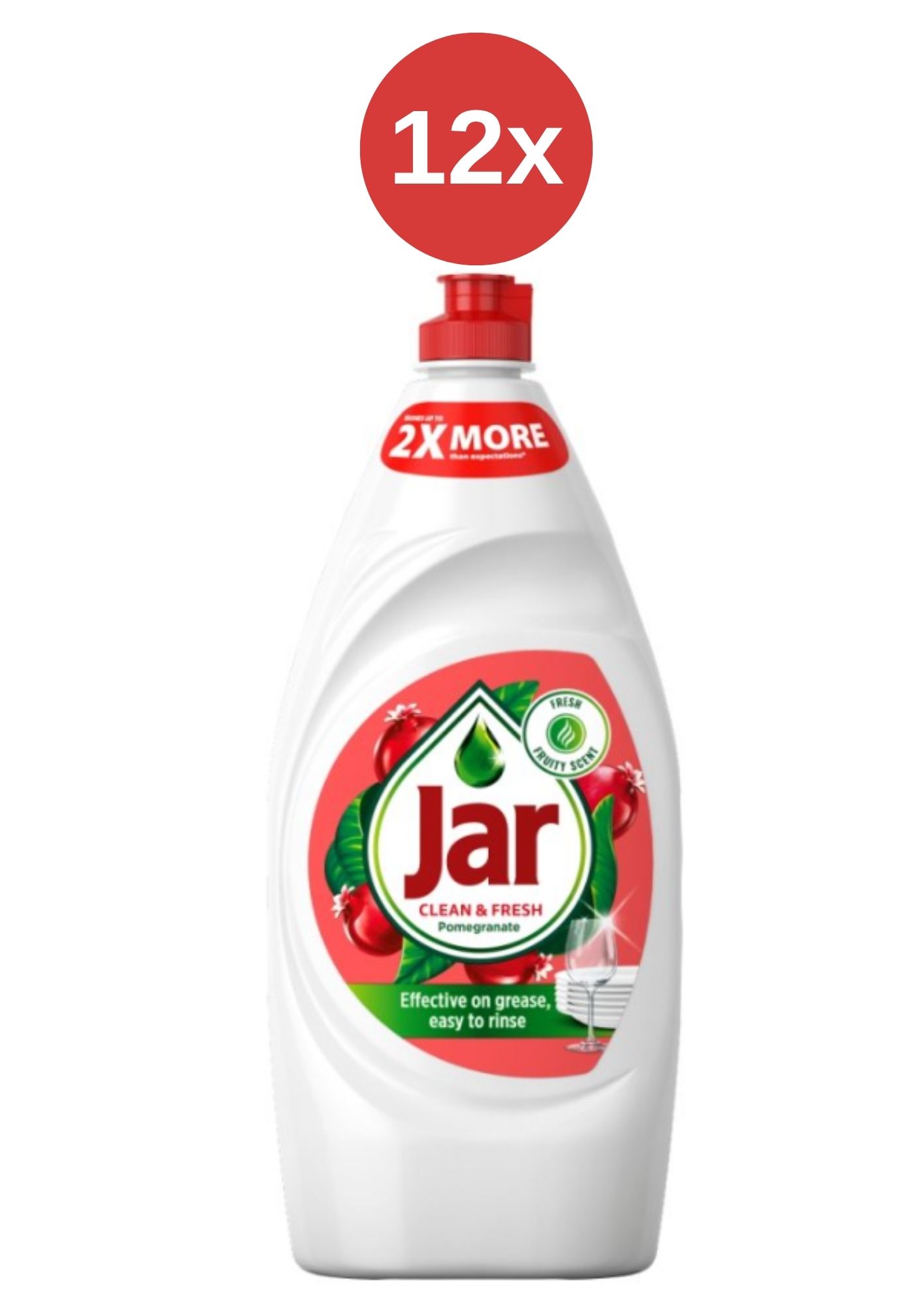 Borcan pentru vase Rodie și Portocală Roșie 12x900 ml