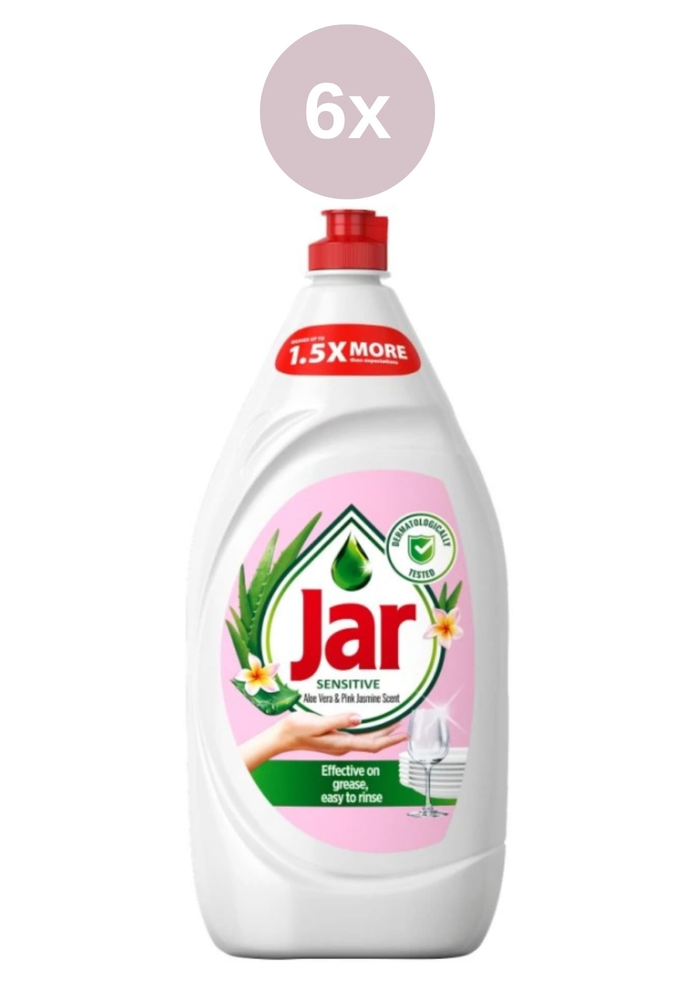 Borcan 6x1350ml Aloe Vera și Iasomie Roz pentru ten sensibil