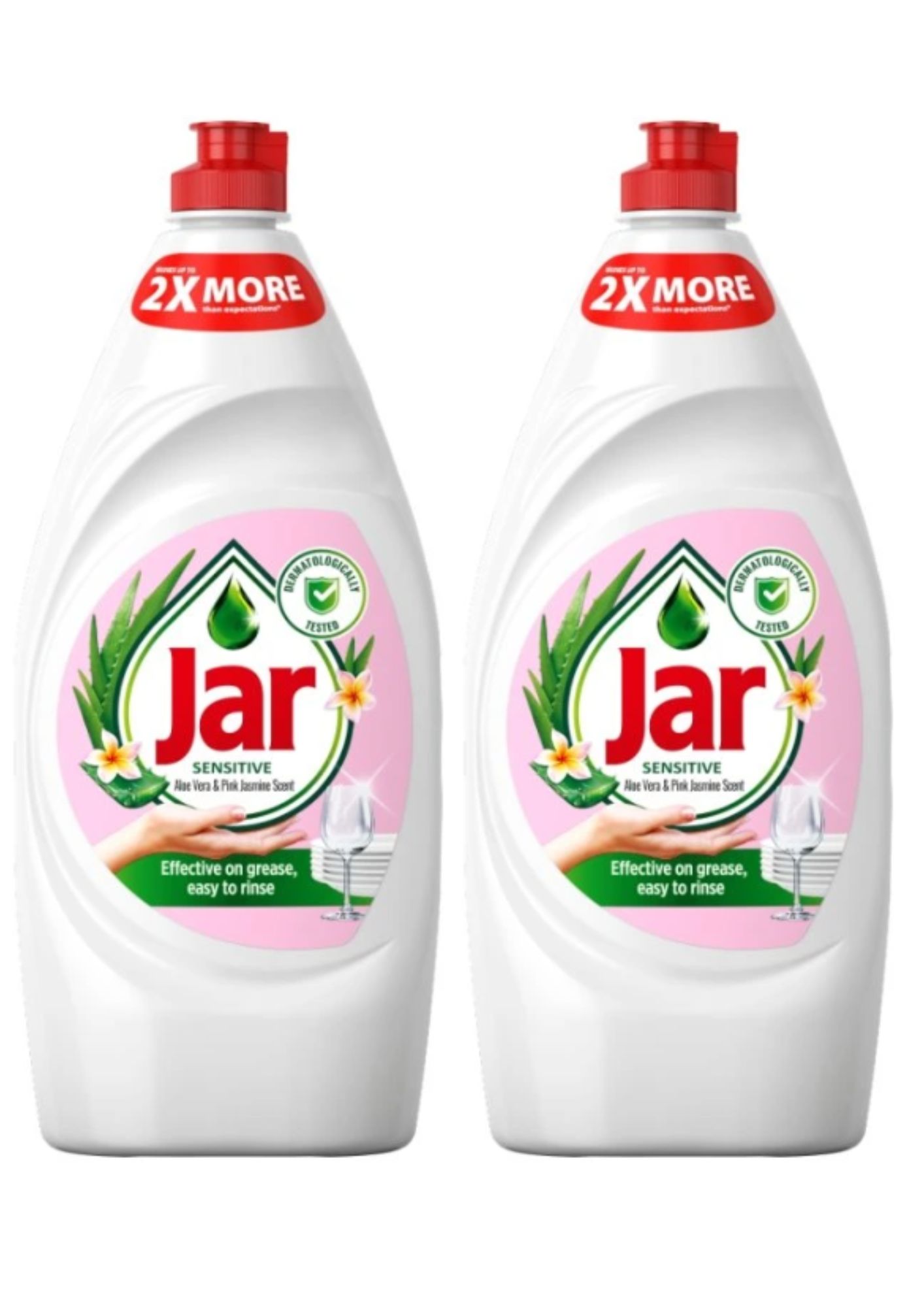 Borcan 2x900ml Aloe Vera și Iasomie Roz pentru ten sensibil