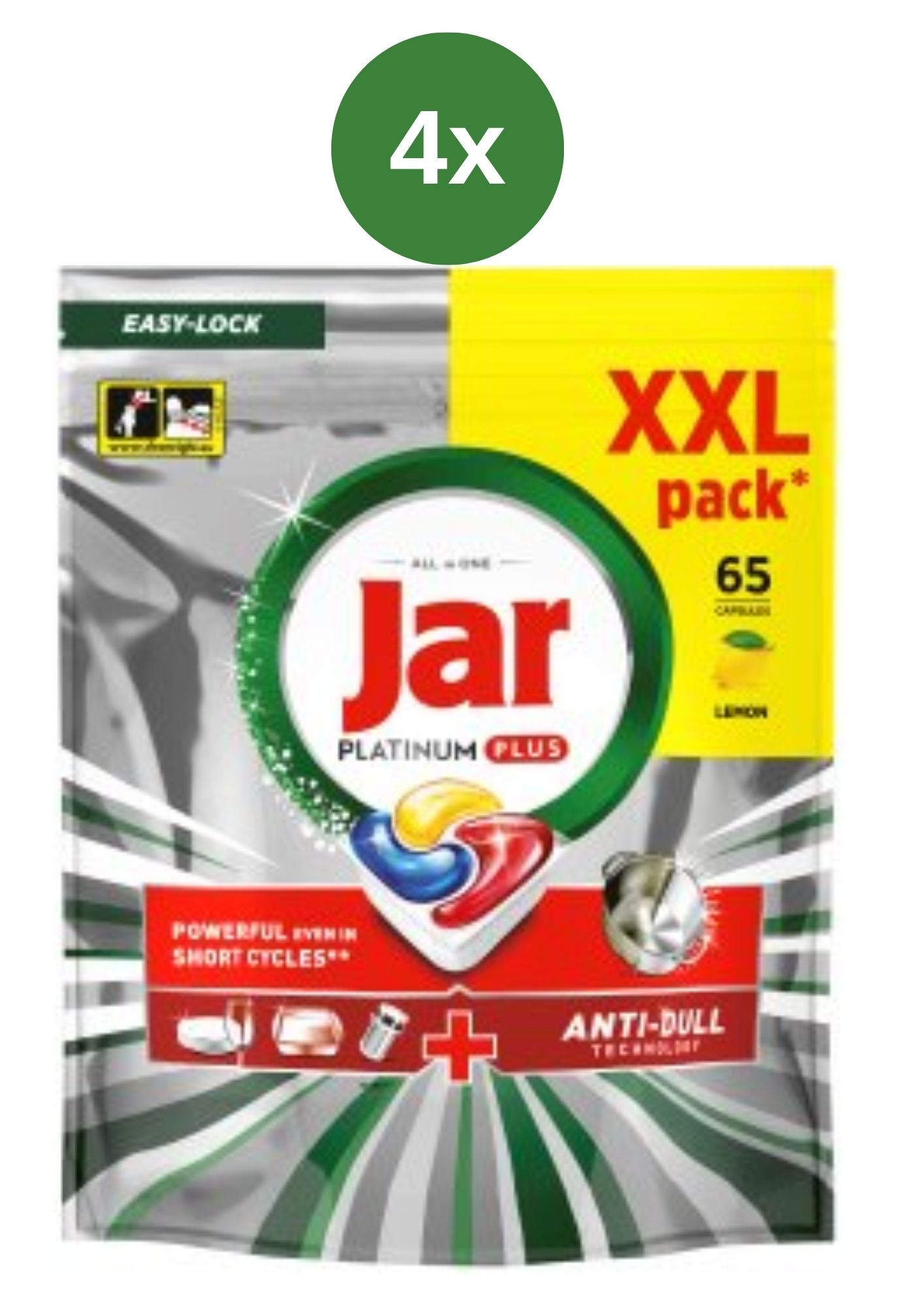 Borcan cu comprimate 4x (65 buc/pachet) PlatPlus XXL