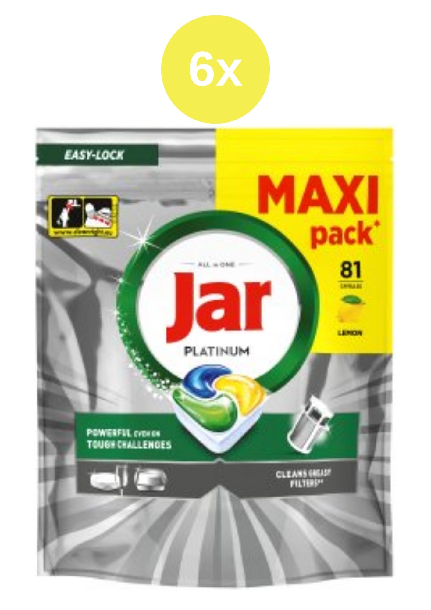 Borcan cu comprimate 6x (81 buc/pachet) Platinum MAXI