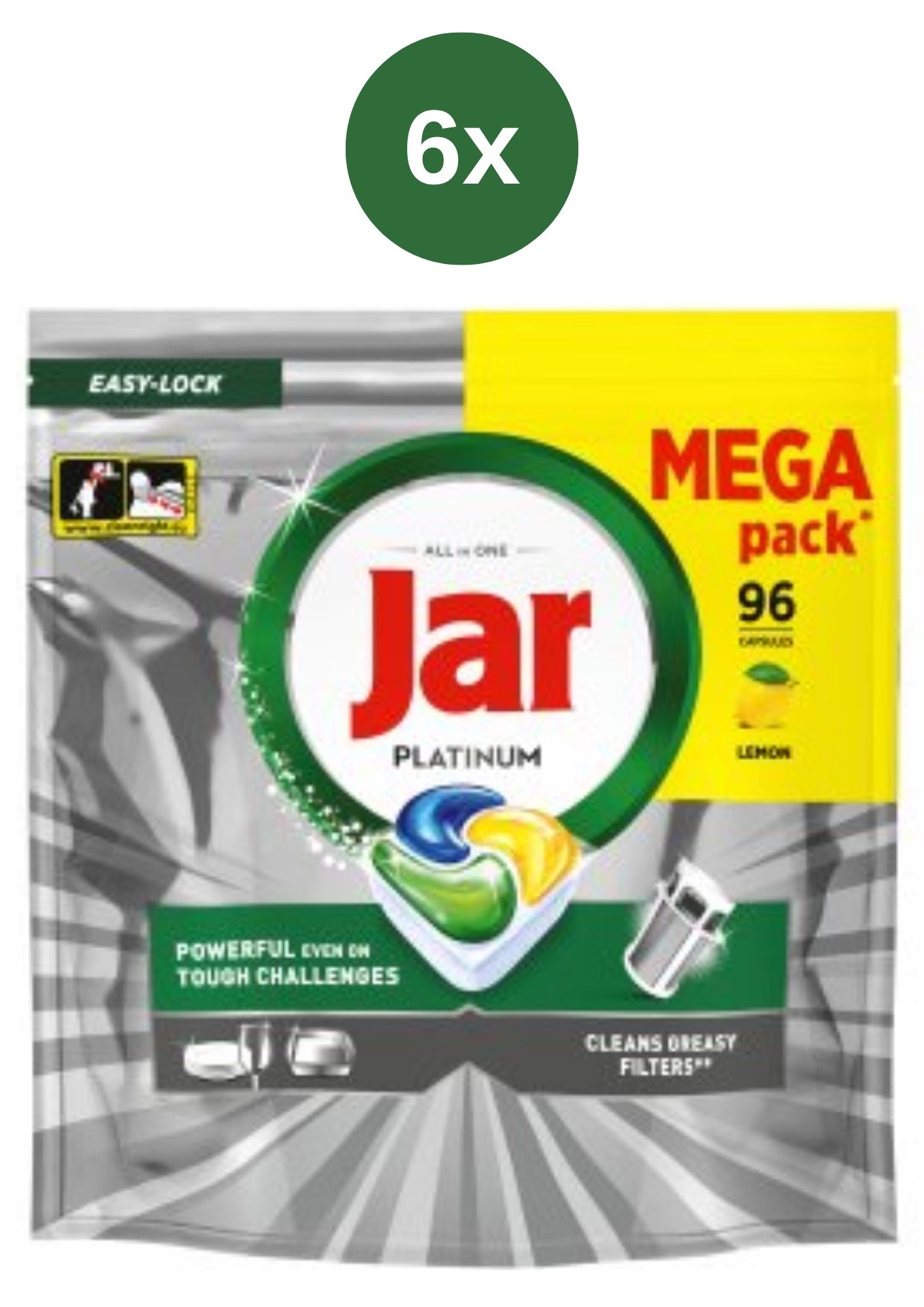 Borcan cu comprimate 6x (96 buc/pachet) Platinum MEGA