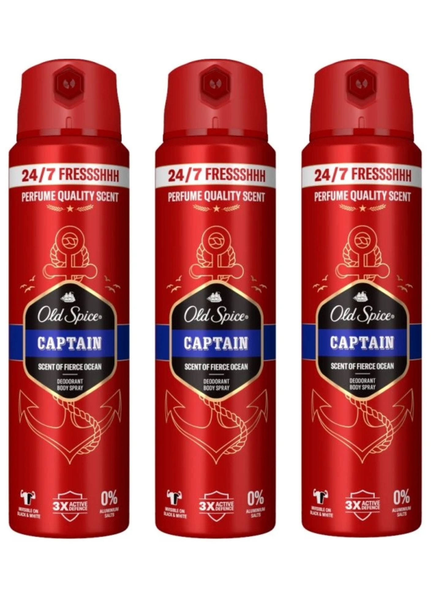 Deodorant Old Spice Captain 3x150 ml